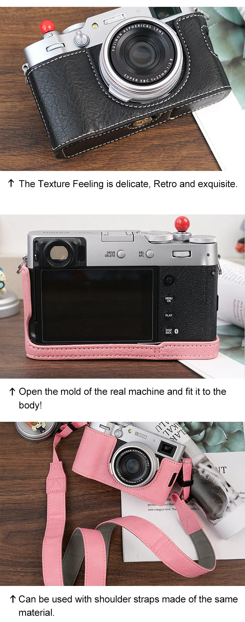 Premium Fujifilm X100VI Half Case with Strap