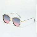 Modern Vintage Sunglasses for Women - Octagonal Golden Edging