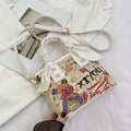 Elegant Artistic Crossbody Bag - Graffiti Design