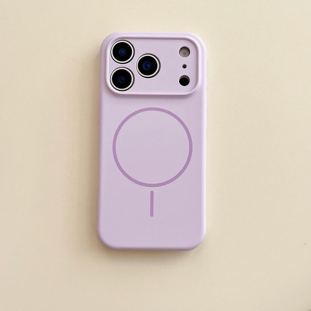 Luxury Magnetic Silicone Phone Case with Lens Protection