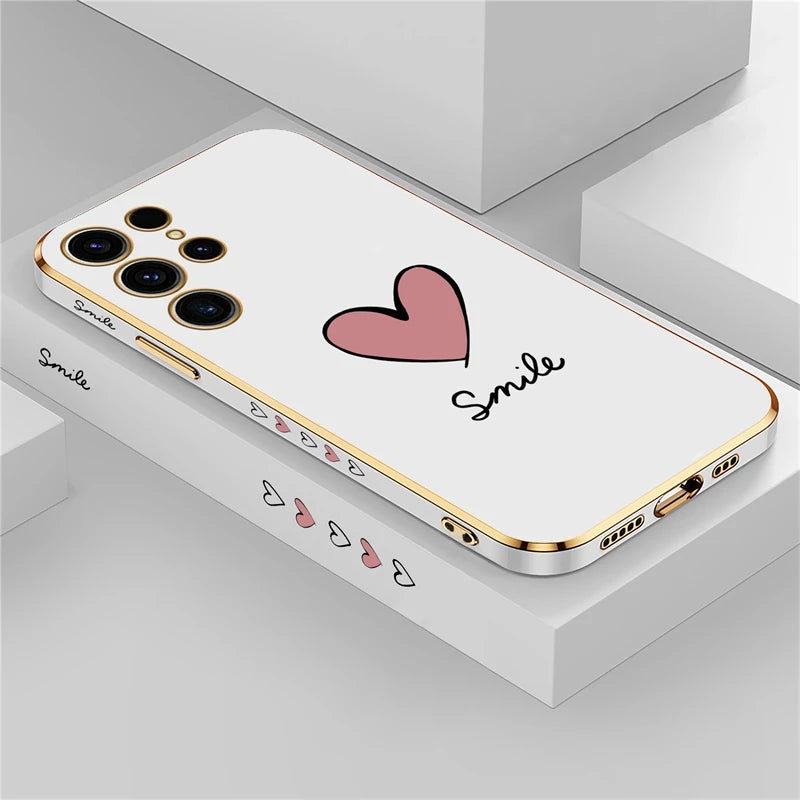Luxury Plating Samsung Silicone Case - Shockproof Cover