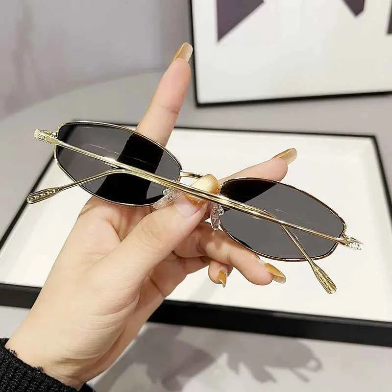 Premium Oval Sunglasses - Retro Metal Frame UV400 Eyewear