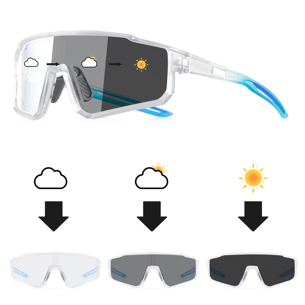 Oversized Photochromic Polarized Sunglasses - UV400 Protection
