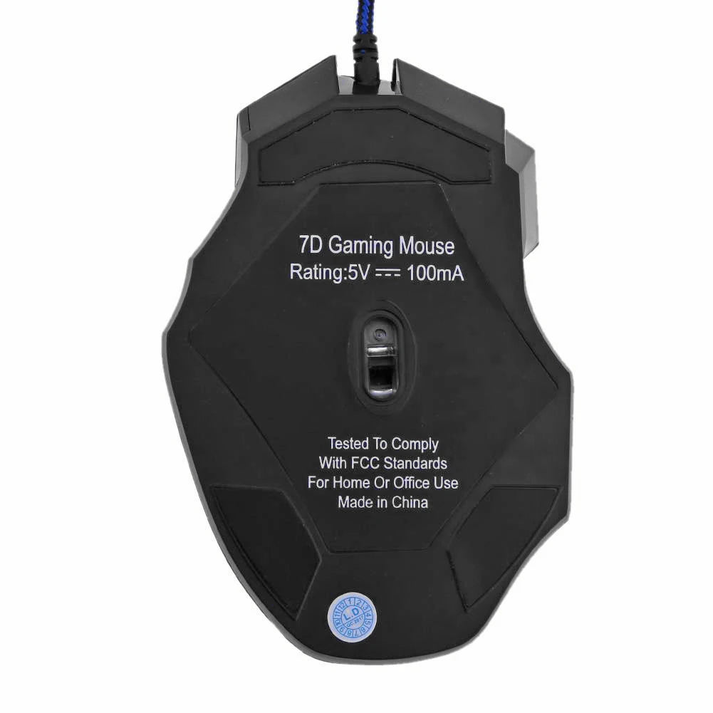Premium Wired Gaming Mouse - Ergonomic 7-Button with 5500 DPI
