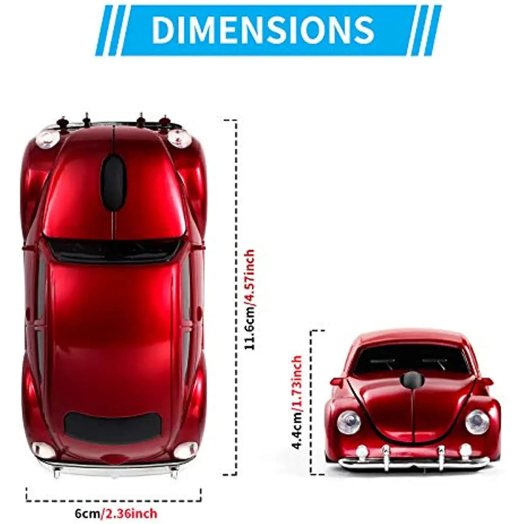 Premium Wireless Car Mouse with LED Headlights & 1600 DPI