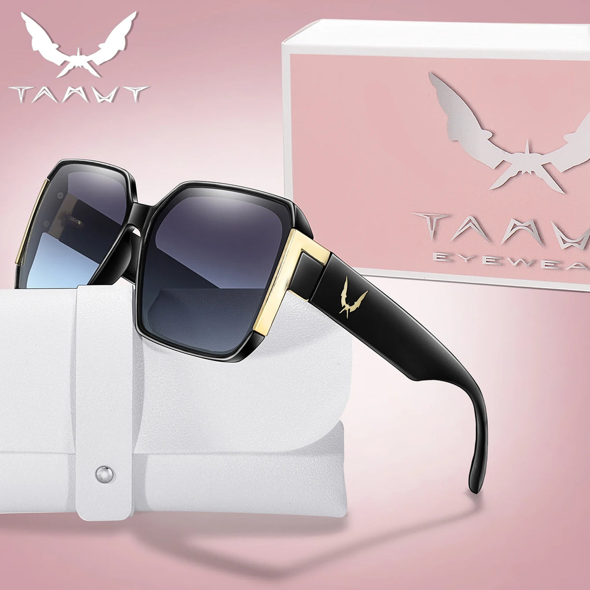 Luxury Square Sunglasses - UV Protection Trendy Street Shades