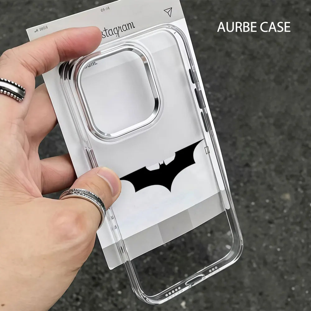 Premium Transparent Phone Case - Silver Lens Armor Cover