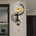 Premium Nordic Wall Clock - Elegant black digital wall clock for living room decor