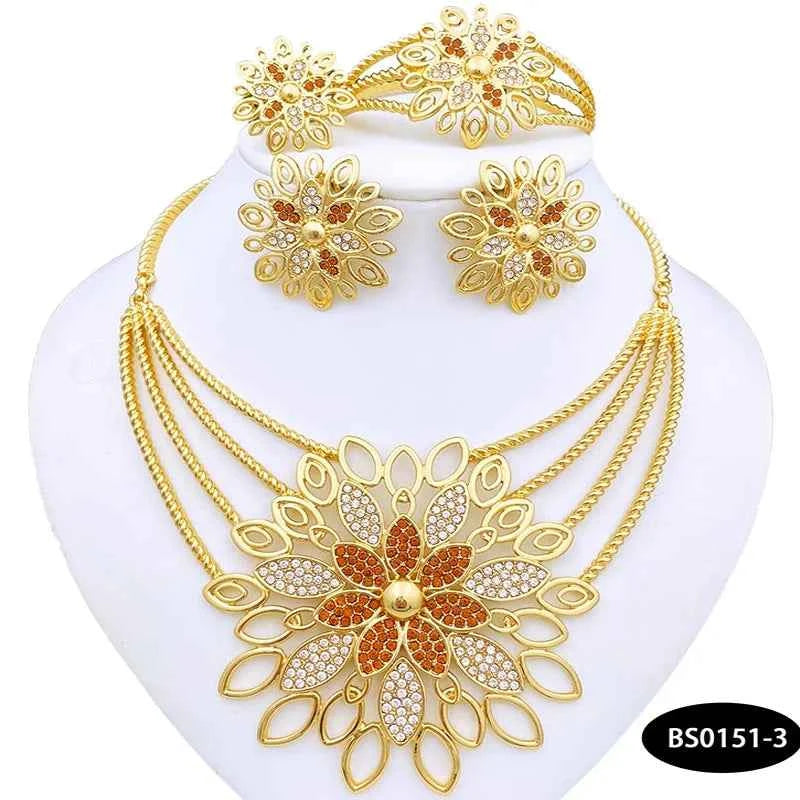 Luxury Statement Jewelry Set - Large Pendant Necklace & Earrings