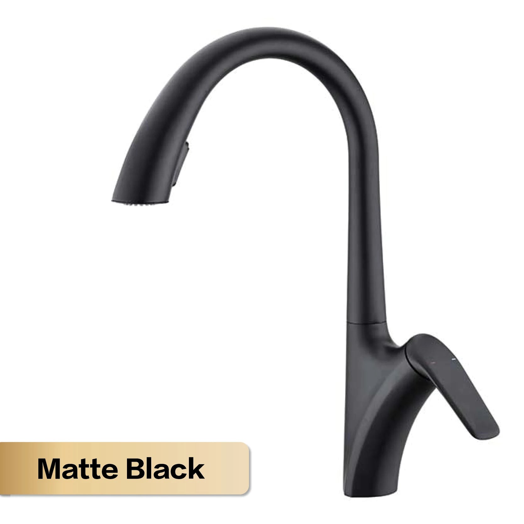 Premium Brushed Gold Kitchen Faucet - Pull-Out Spray