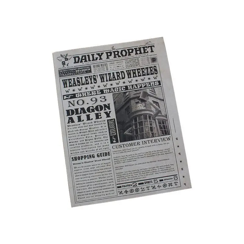Vintage Wizard Wheezes Poster - Daily Prophet Wall Decor