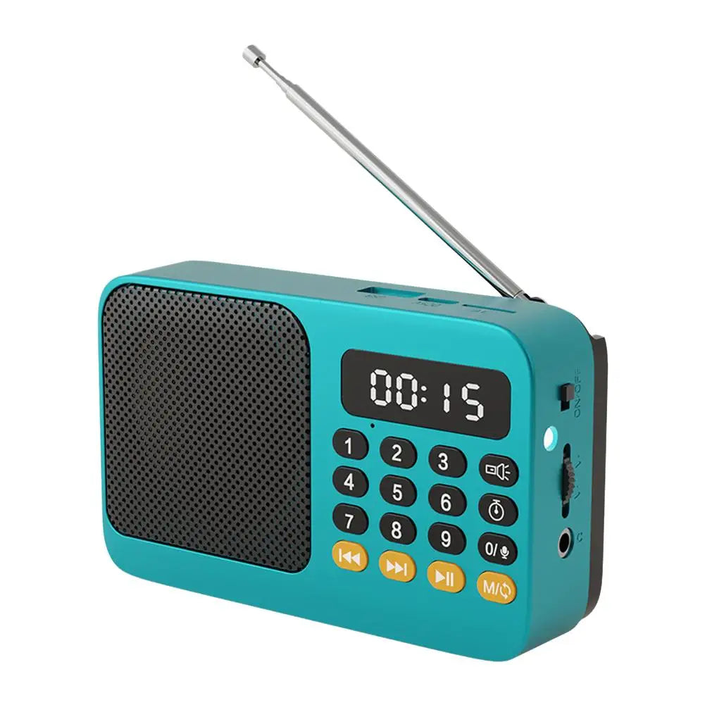 Portable Bluetooth Speaker - FM Radio & LED Light Wireless Audio