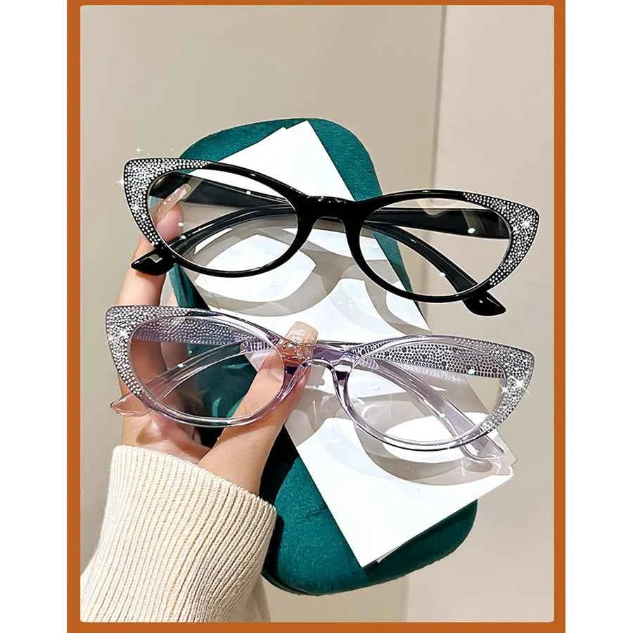 Retro Cat Eye Reading Glasses - Anti Blue Light & Prescription