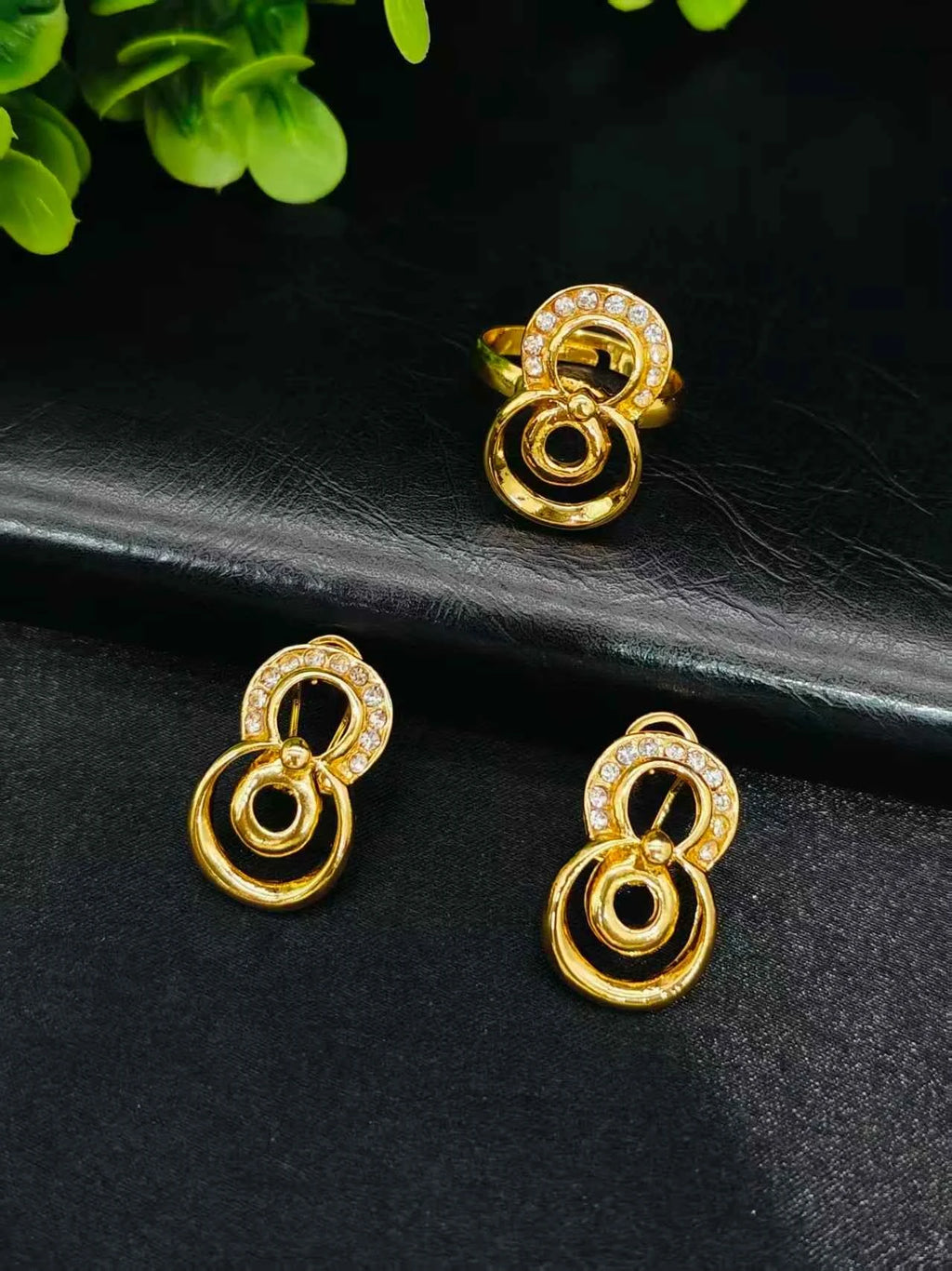 Luxury 24K Gold Plated Dubai Jewelry Set - Necklace & Earrings
