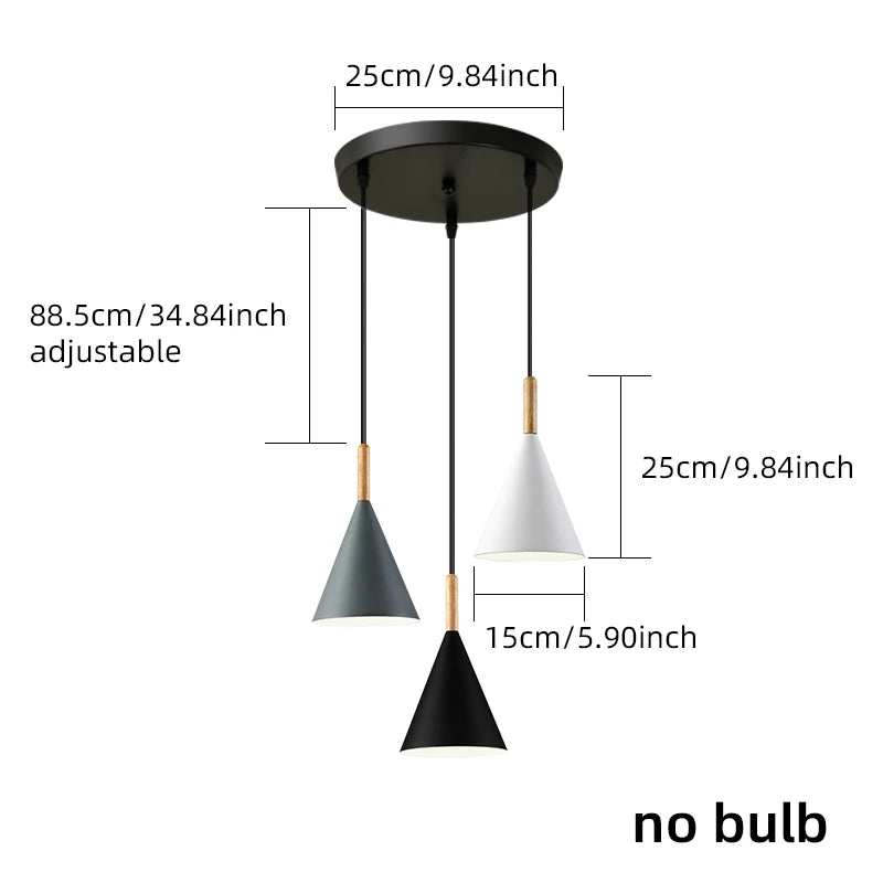 Vintage Nordic Pendant Light - Elegant LED Ceiling Chandelier