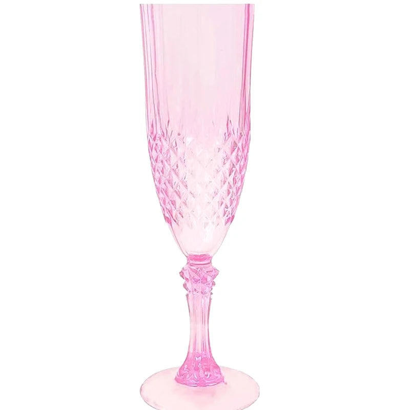 Elegant Champagne Goblet Set - Crystal High-Stem Wine Glasses