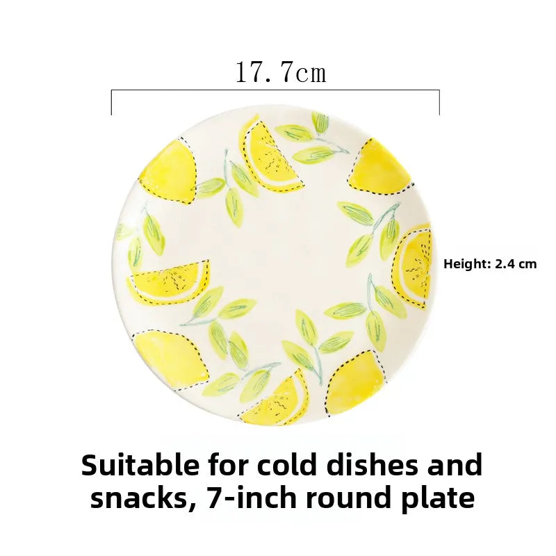 Elegant Ceramic Lemon Dinnerware Set - Premium Dining Collection