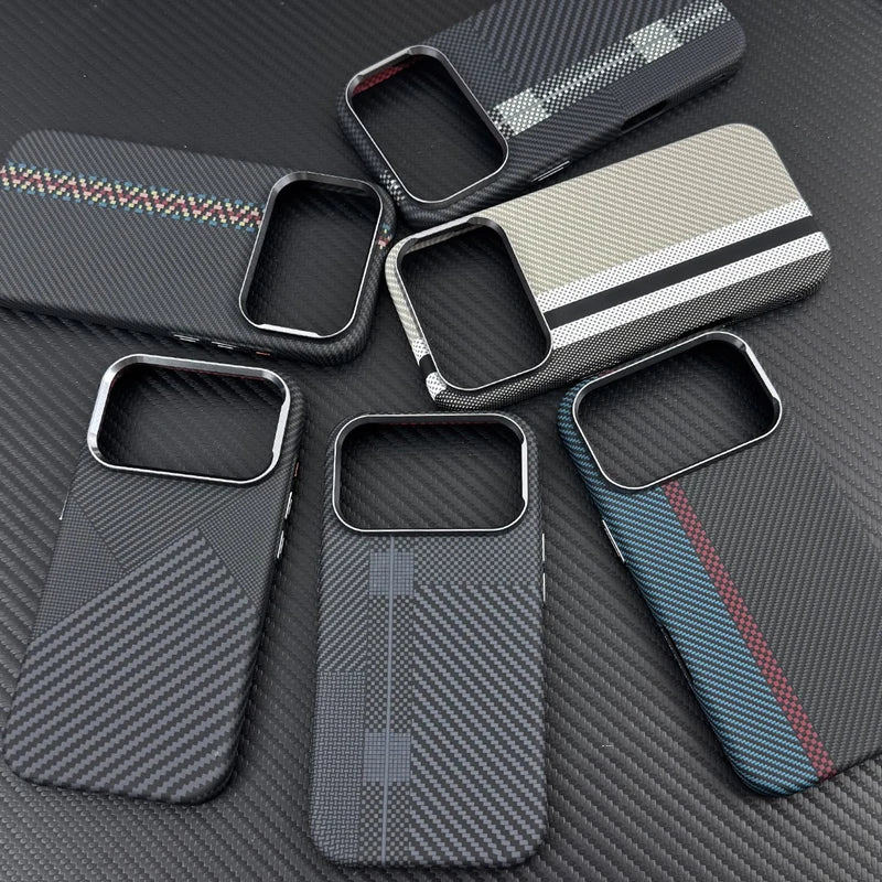 Luxury Carbon Fiber iPhone Case - MagSafe & Shockproof