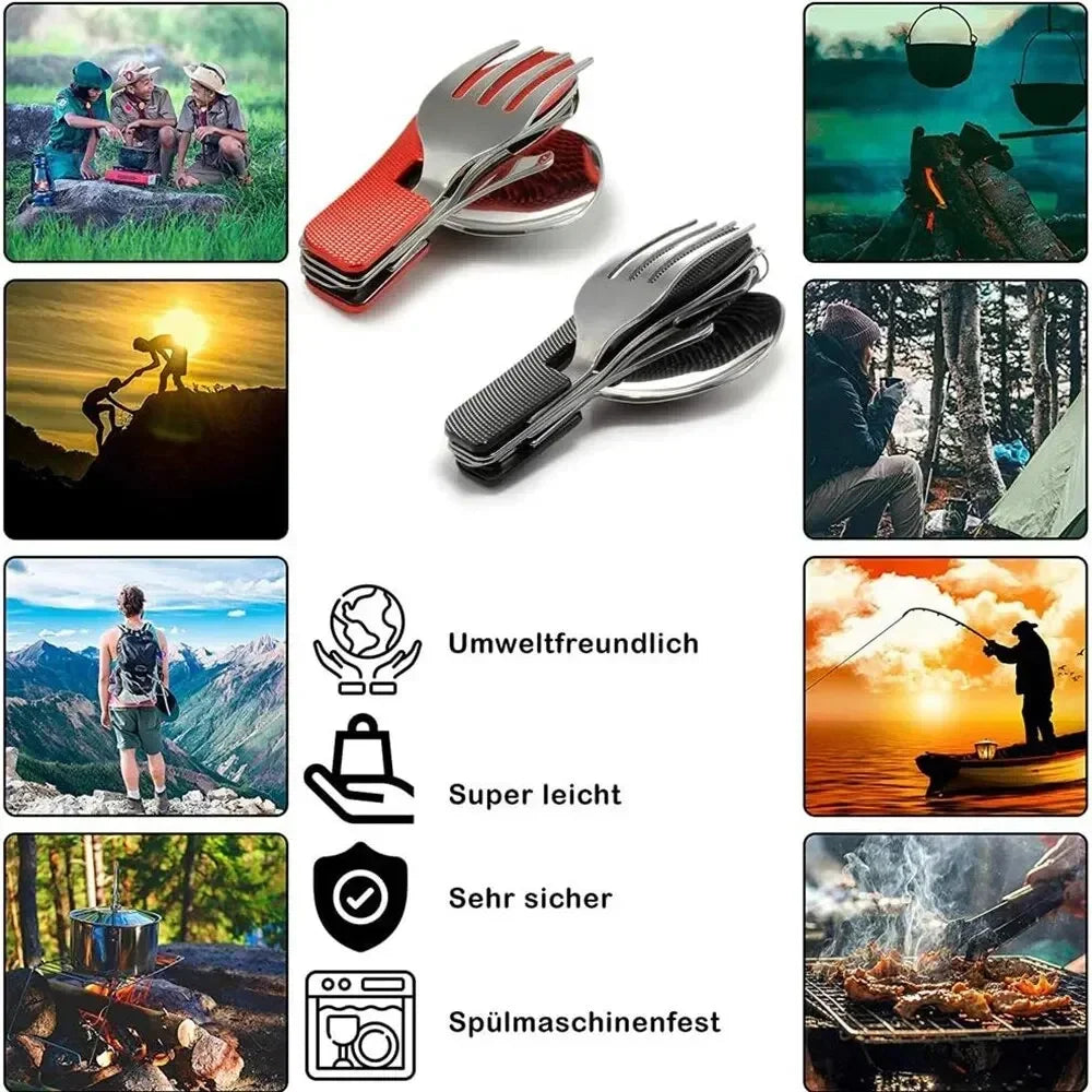 Premium Foldable Camping Utensil Set