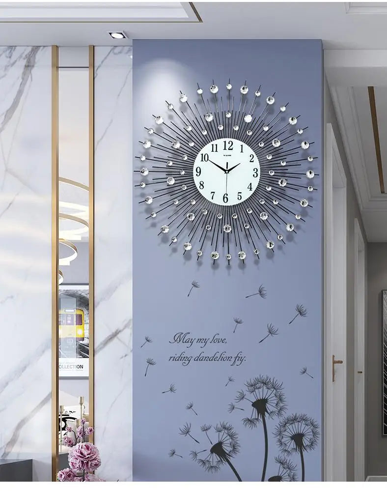 Elegant Luxury Electronic Wall Clock - Silent Quartz Movement