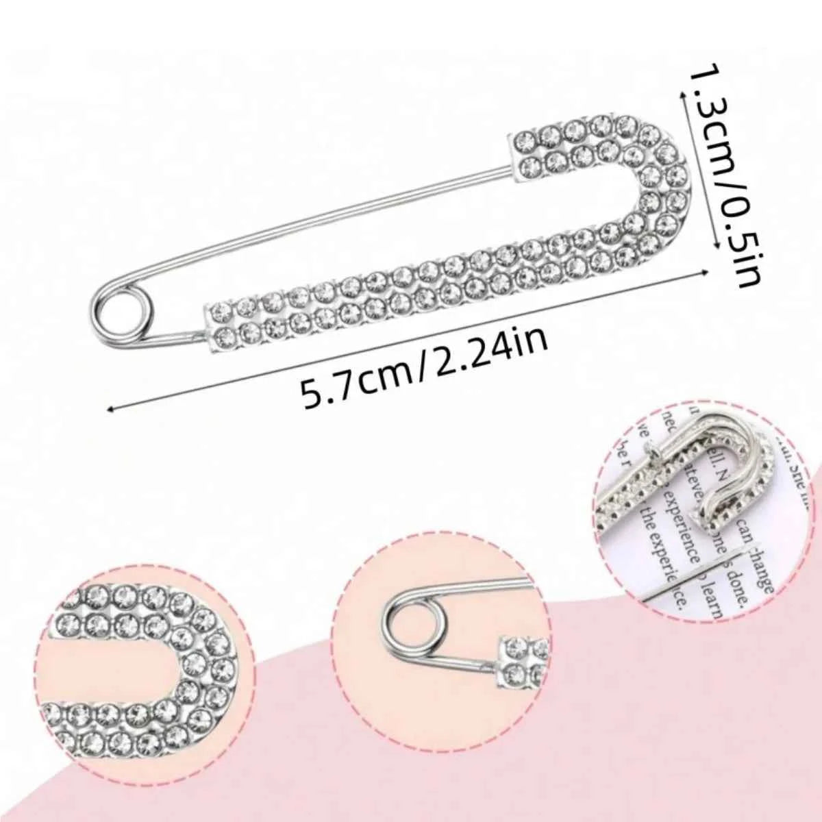 Elegant Gold Crystal Rhinestone Brooch Pin for Women