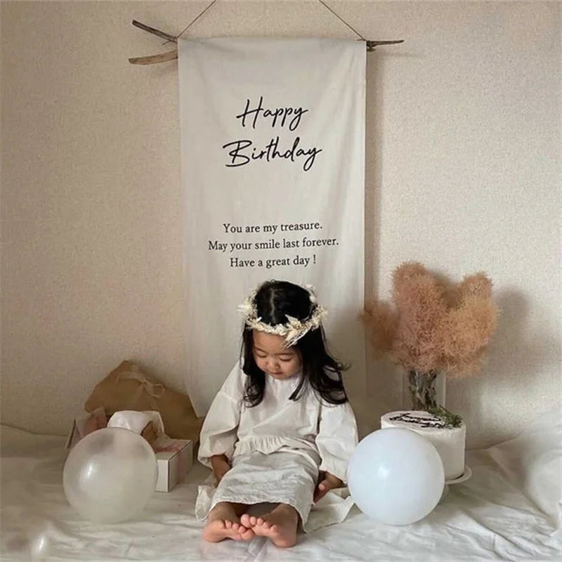 Premium Birthday Backdrop Tapestry - Festive Home Decor