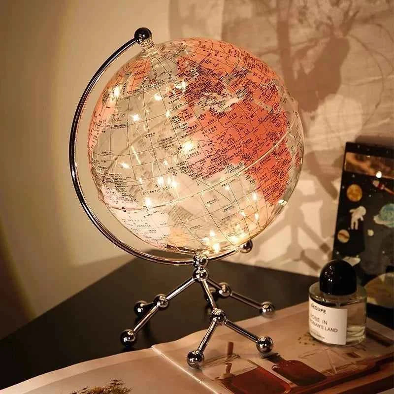 Elegant Modern Globe Ornament - Sailboat Metal Sculpture