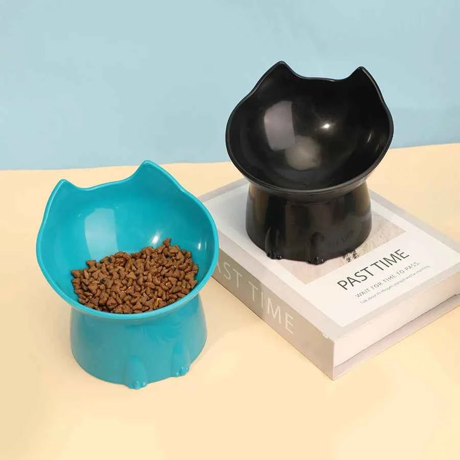 Premium Elevated Cat Bowl - Anti-Tip Tilted Design