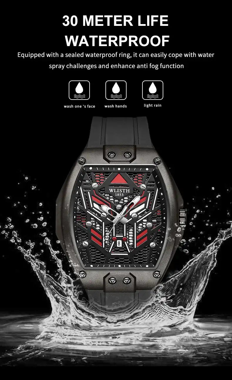 Luxury Men's Luminous Quartz Watch - Waterproof & Trendy