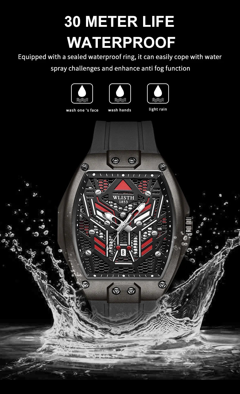 Luxury Men's Luminous Quartz Watch - Waterproof & Trendy