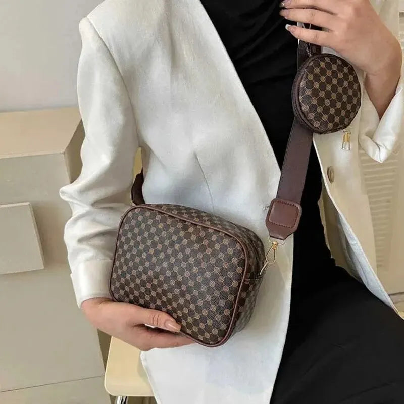 Elegant Vintage Leather Handbag - Soft PU Shoulder Tote