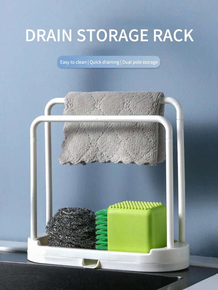 Premium Kitchen Cloth Rack - Double-Layer Drainer