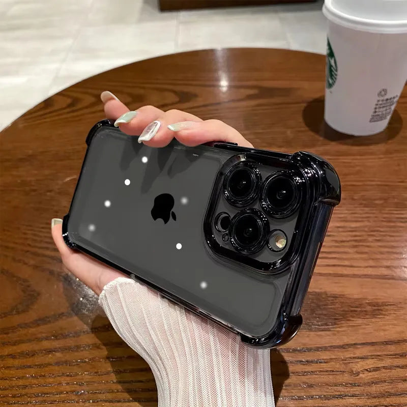 Luxury Plating Clear Shockproof Phone Case - Premium Protection