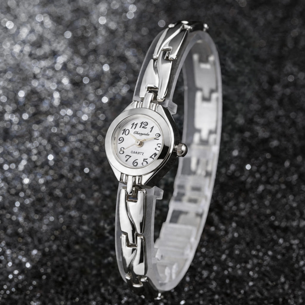 Elegant Gold Plated Ladies Watch - Slim Bracelet Design
