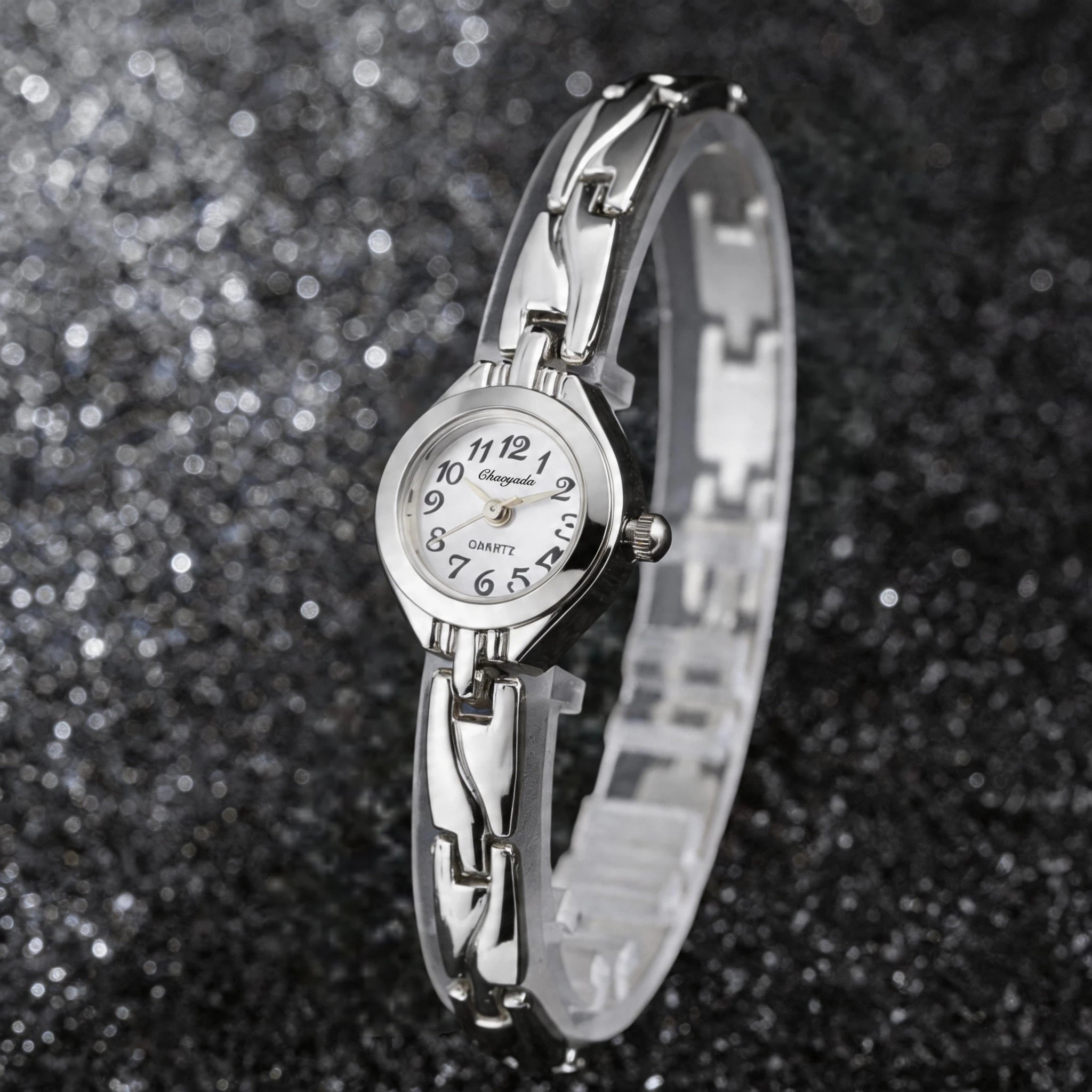 Elegant Gold Plated Ladies Watch - Slim Bracelet Design