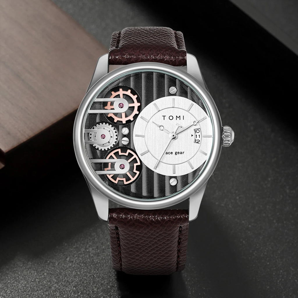 Luxury Business Mens Quartz Watch with Detachable Straps