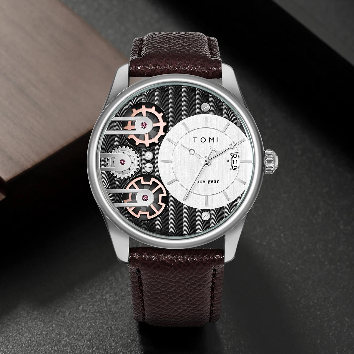 Luxury Business Mens Quartz Watch with Detachable Straps