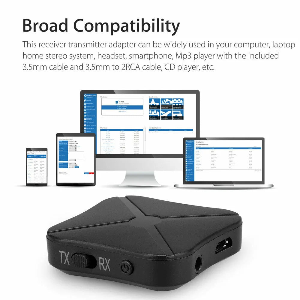 Premium Bluetooth TV Headset with Wireless Adapter - Over-Ear TV Headphones