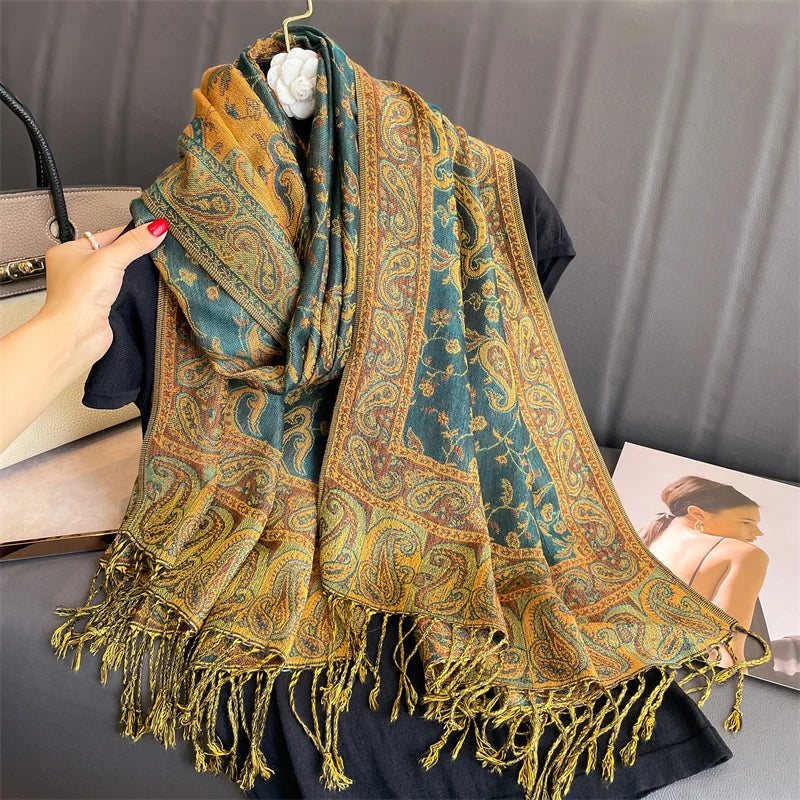Luxury Cashmere Pashmina Shawl - Elegant Winter Wrap