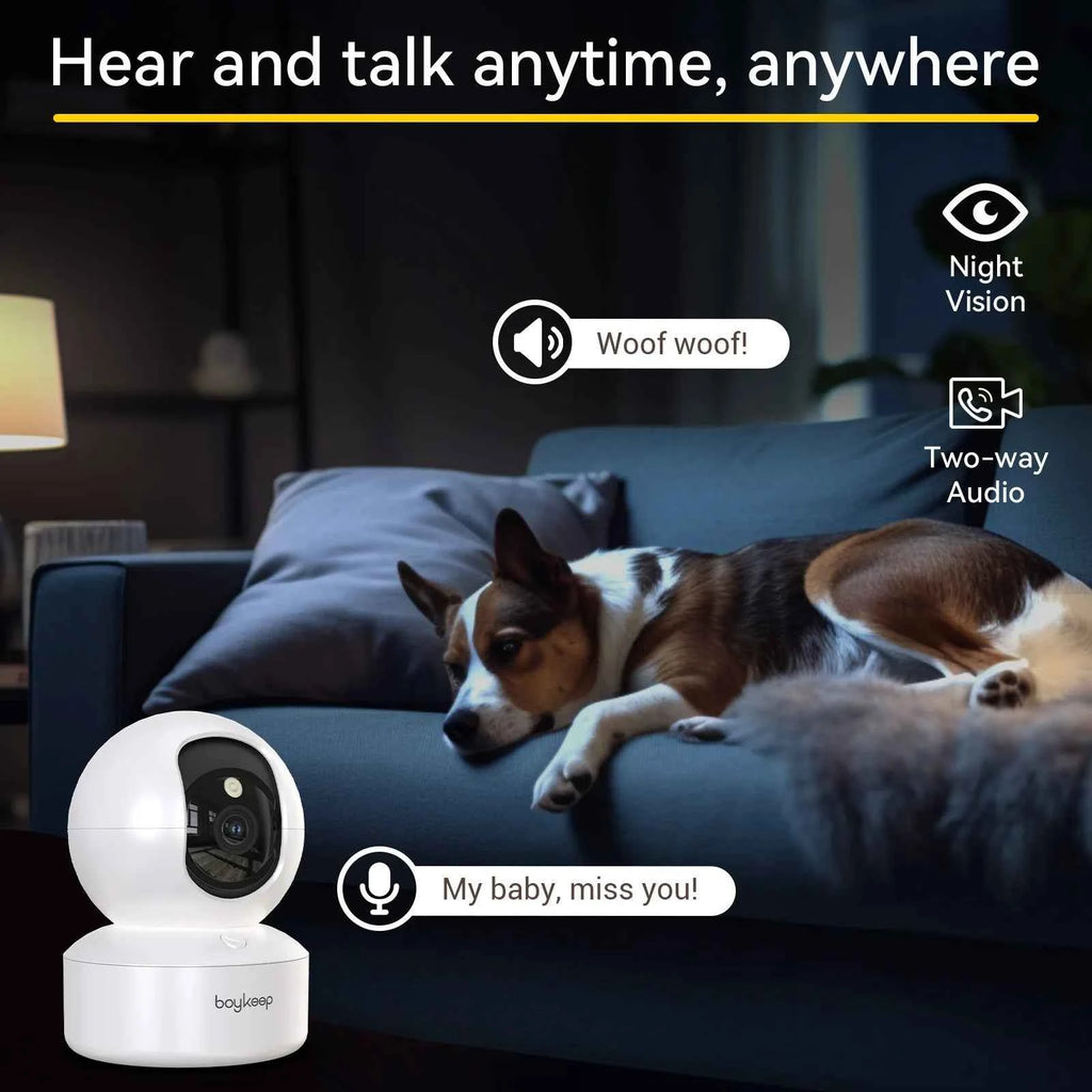 Smart Security Camera 2K WiFi Indoor Surveillance with Night Vision