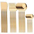 Elegant Gold Stainless Steel Flatware Set - 24 Piece