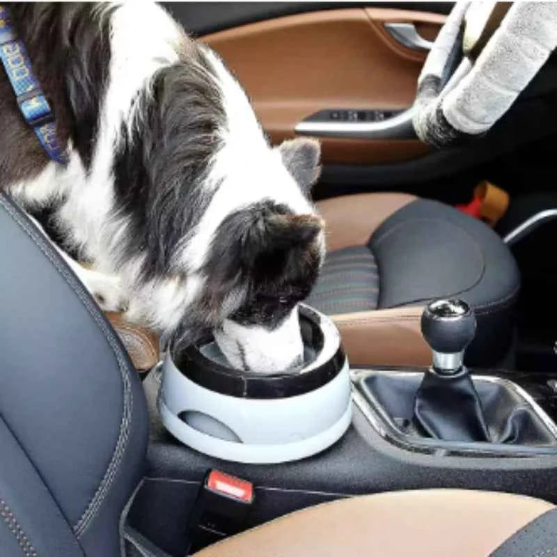Portable Plastic Pet Dog Bowls No Spill Floating Design Non-Slip Cat Bowl Water Feeder Dry Mouth Support Pet Accessories