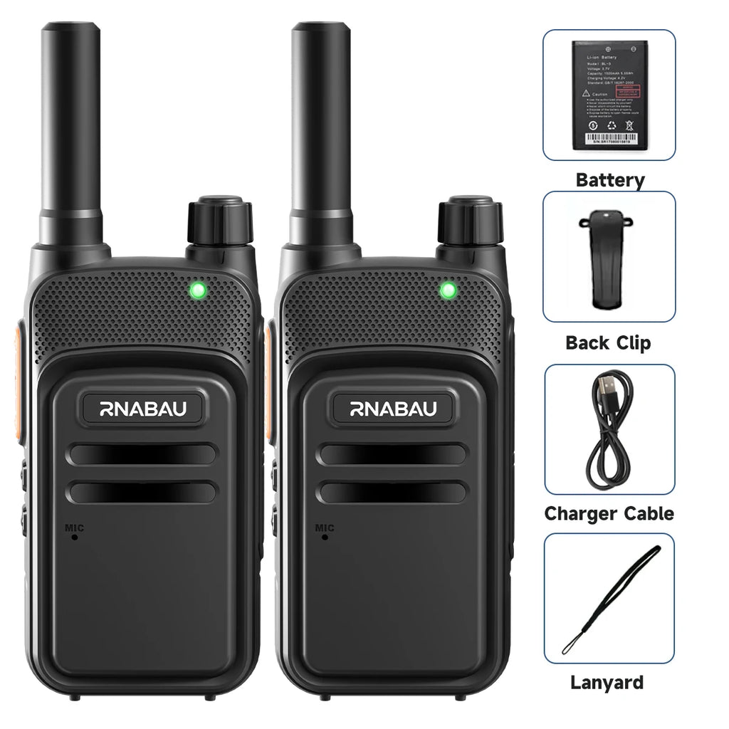 Professional UHF Long Range Walkie Talkie Set - 16 Channels