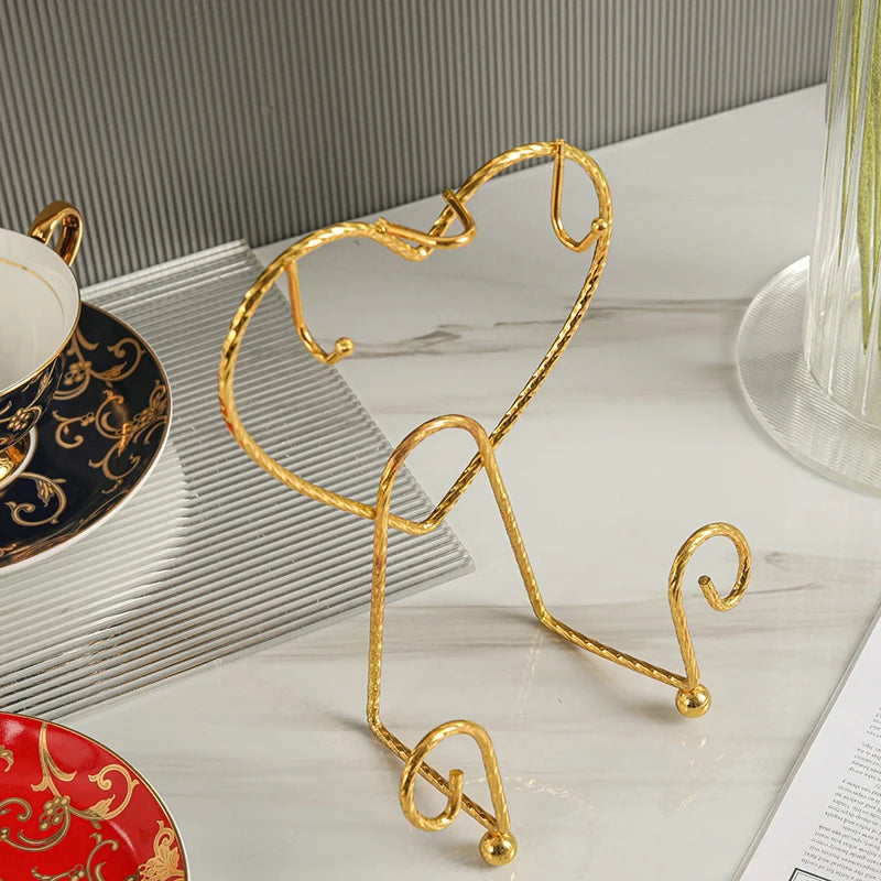 Elegant Metal Tea Cup Rack - Coffee & Tea Storage