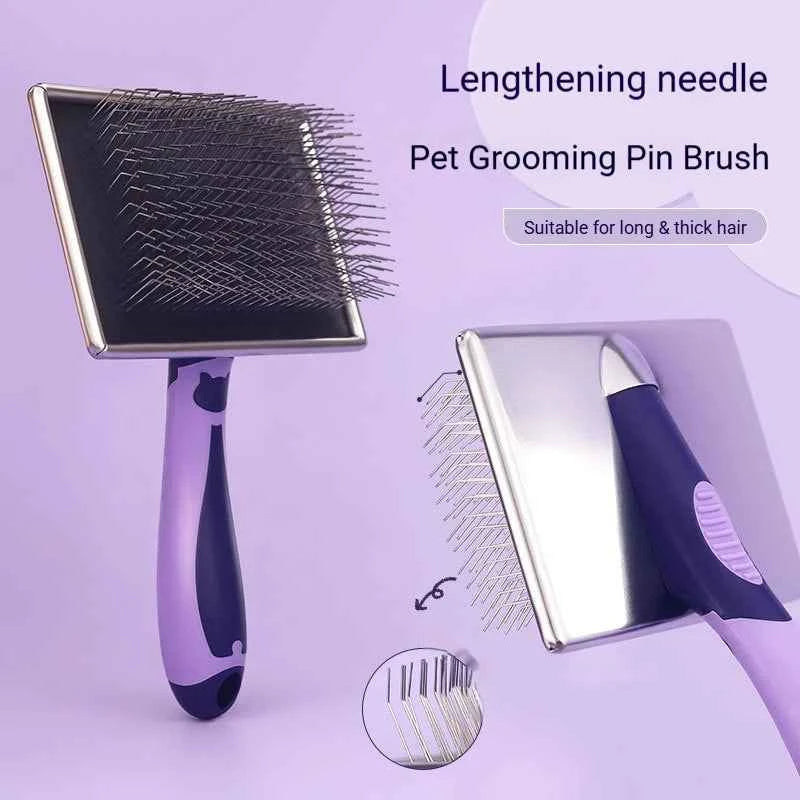 Premium Pet Grooming Brush - Thick Hair & Long Hair