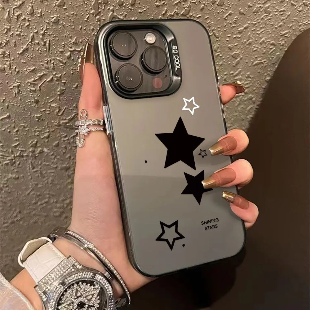 Premium Luxury iPhone Star Case - Hard Matte IMD Cover