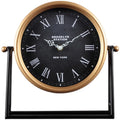 Elegant Retro Metal Desk Clock - Silent Quartz Design