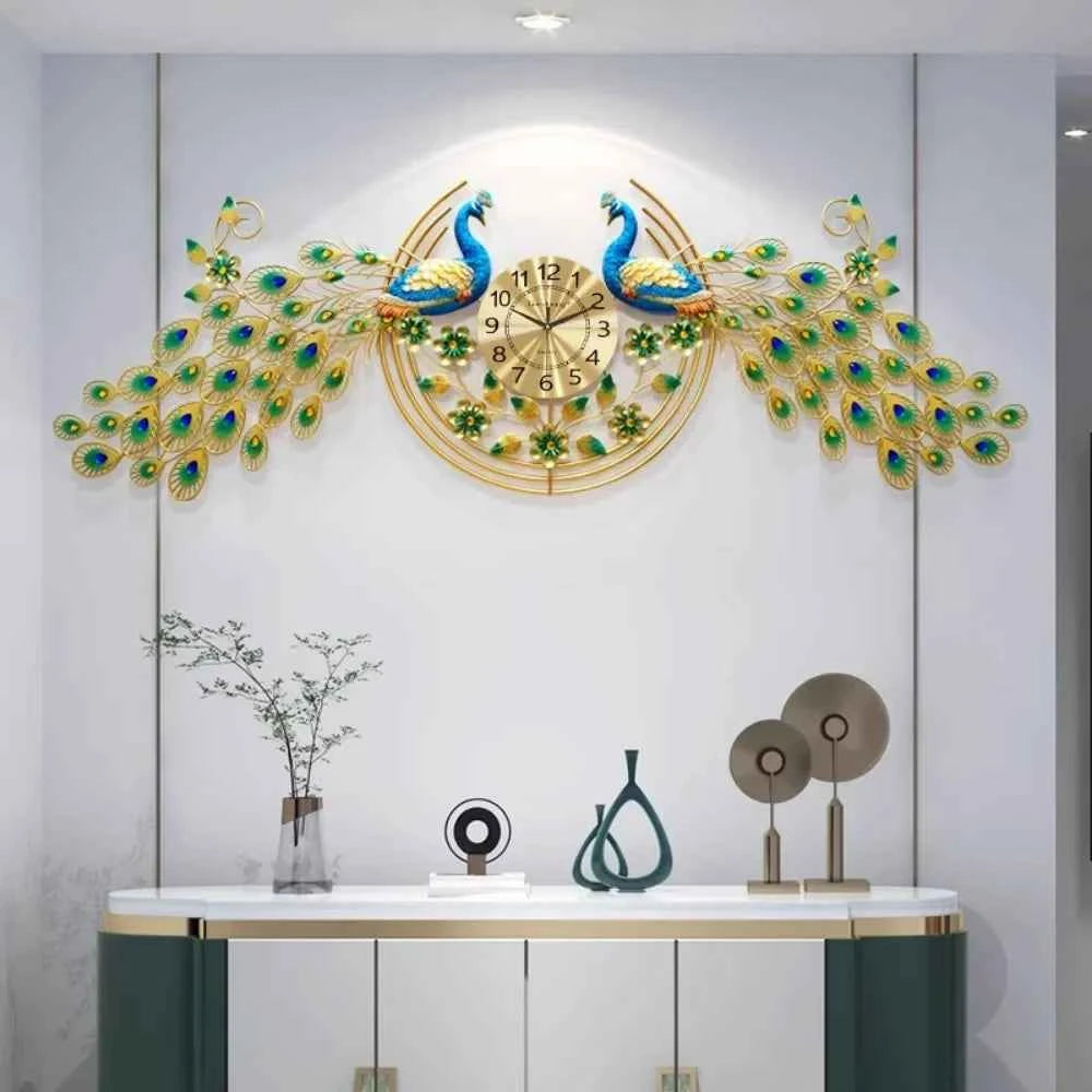 Luxury Large Gold Wall Clock - Quiet Metal Art Decor