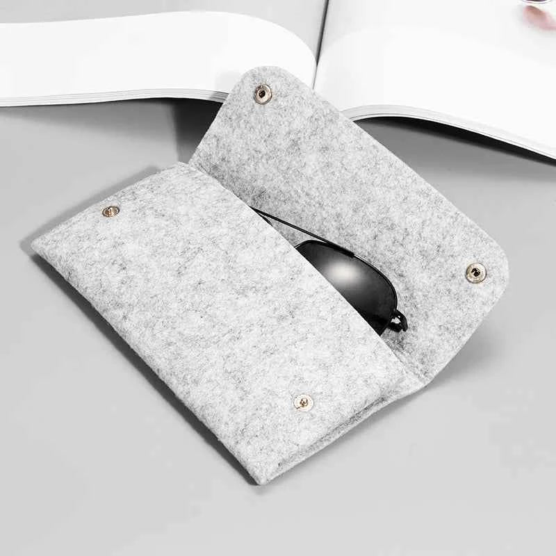 Soft PU Leather Glasses Case - Portable & Dustproof Reading Glasses Bag