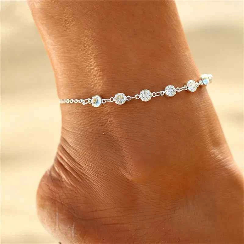 Stunning Rhinestone Chain Anklet - Luxury Leg Bracelet
